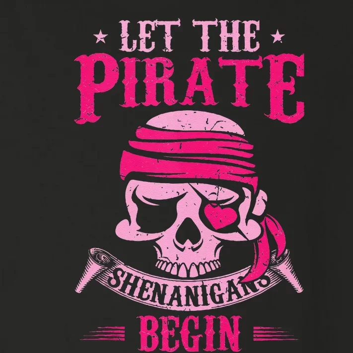 Captain Pirate Let The Pirate Shenanigans Begin Funny Toddler Long Sleeve Shirt