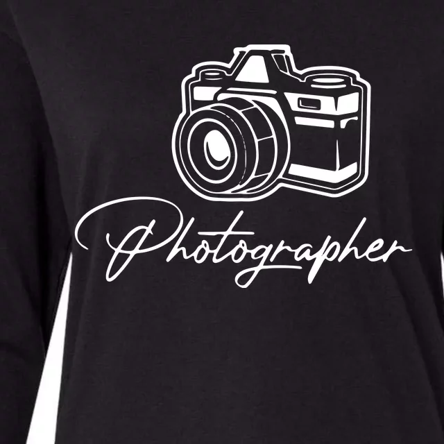 Camera Photographer Lens Cameraman Focus Photography Womens Cotton Relaxed Long Sleeve T-Shirt