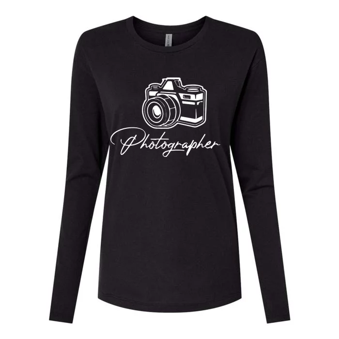 Camera Photographer Lens Cameraman Focus Photography Womens Cotton Relaxed Long Sleeve T-Shirt