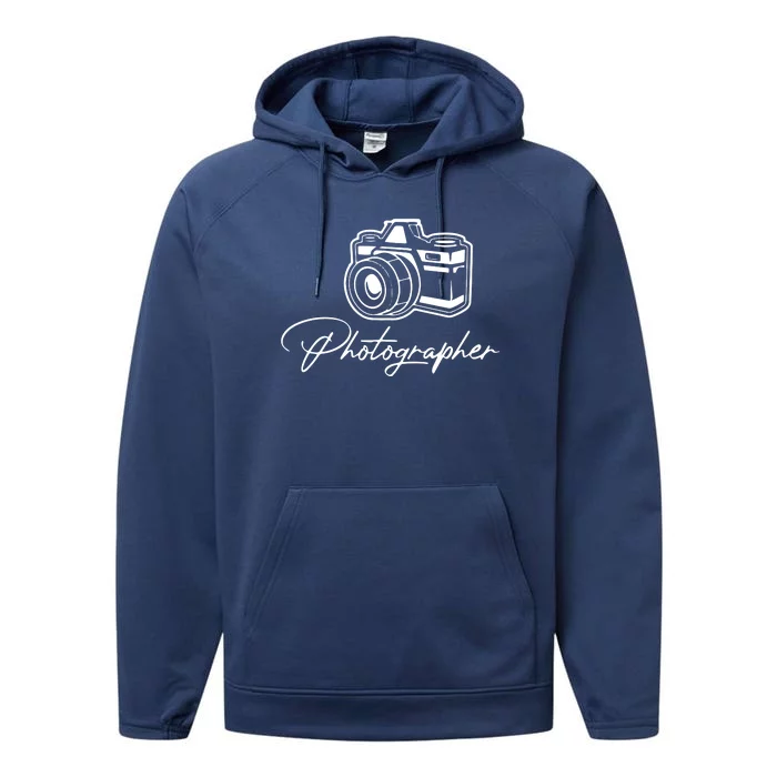 Camera Photographer Lens Cameraman Focus Photography Performance Fleece Hoodie