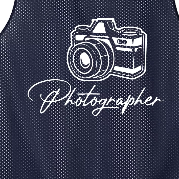 Camera Photographer Lens Cameraman Focus Photography Mesh Reversible Basketball Jersey Tank