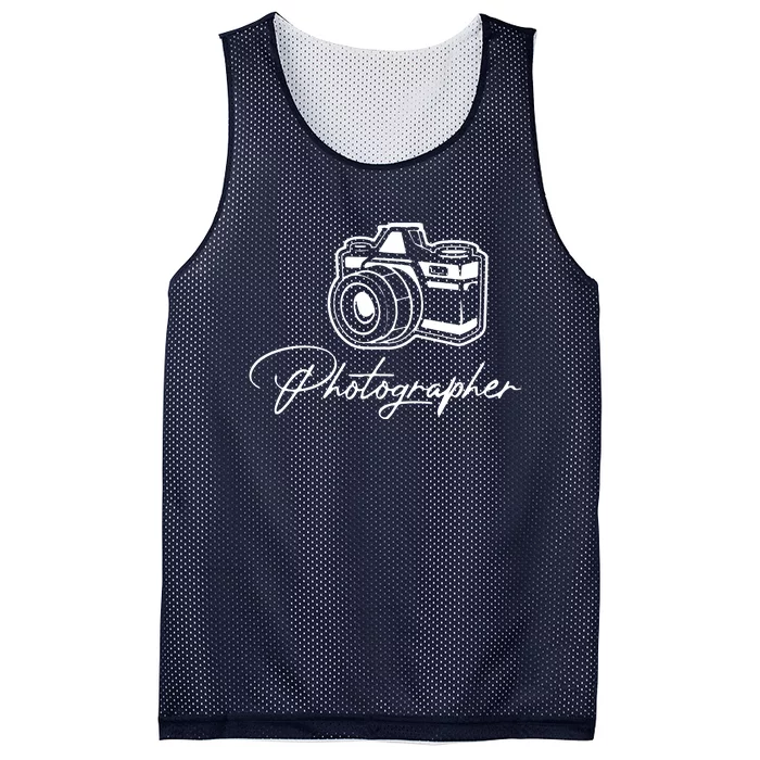 Camera Photographer Lens Cameraman Focus Photography Mesh Reversible Basketball Jersey Tank