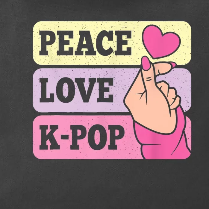 Cute Peace Love KPop Music Lover Korean Pastel Pink K Pop Zip Tote Bag