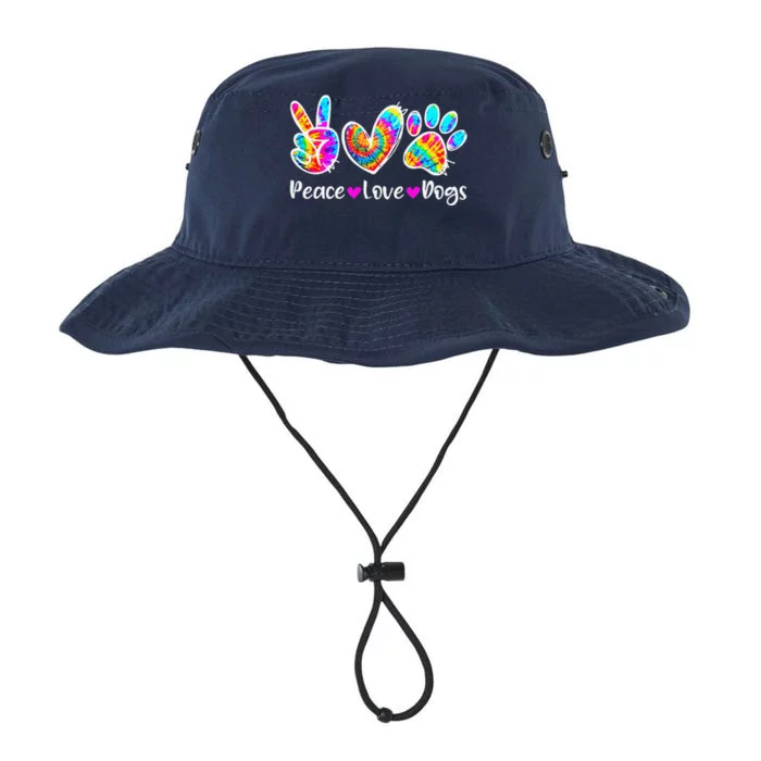 Cute Peace Love Dogs Tie Dye Dog Paw Dog Mom Mothers Day Legacy Cool Fit Booney Bucket Hat