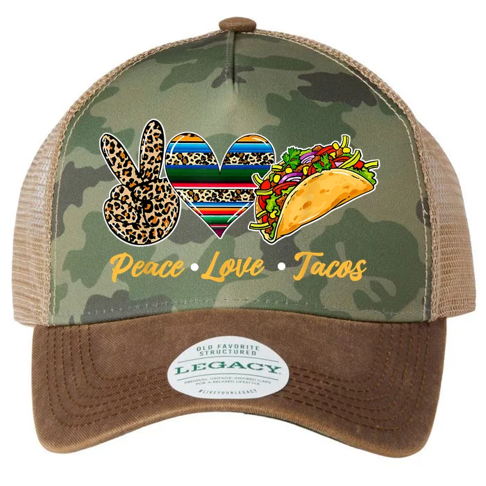 Cute Peace Love Tacos Cute Taco Tuesday Mexican Food Lovers Legacy Tie Dye Trucker Hat