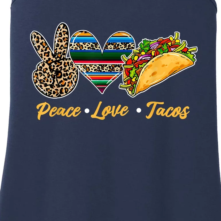 Cute Peace Love Tacos Cute Taco Tuesday Mexican Food Lovers Ladies Essential Tank