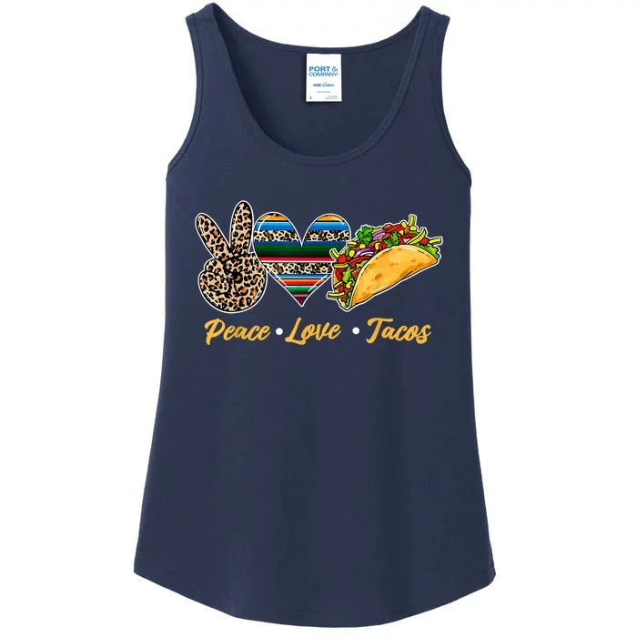 Cute Peace Love Tacos Cute Taco Tuesday Mexican Food Lovers Ladies Essential Tank