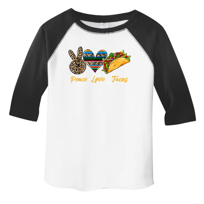 Cute Peace Love Tacos Cute Taco Tuesday Mexican Food Lovers Toddler Fine Jersey T-Shirt