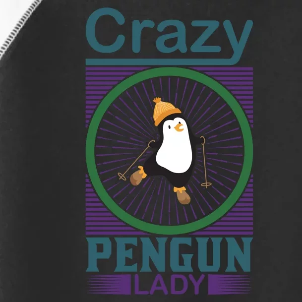 Crazy Penguin Lady Toddler Fine Jersey T-Shirt