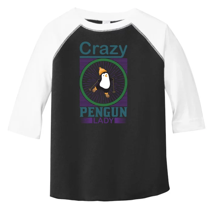 Crazy Penguin Lady Toddler Fine Jersey T-Shirt