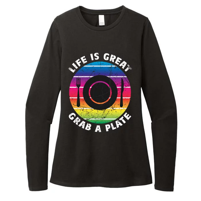 Chef Positivity Life Is Great Cruise Cruising Buffet Foodie Gift Womens CVC Long Sleeve Shirt