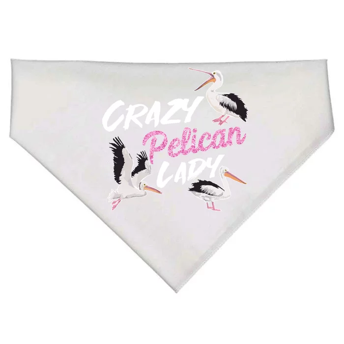 Crazy Pelican Lady Gift National Bird Day Gift Watching Watcher Gift USA-Made Doggie Bandana