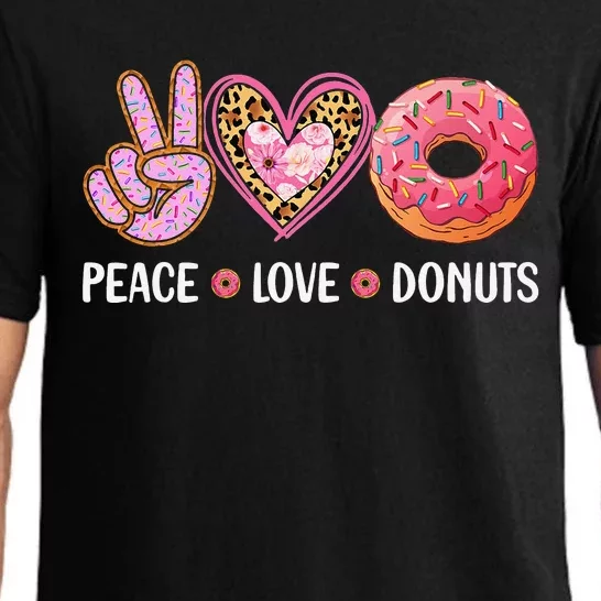 Cute Peace Love Donuts Doughnut Lover Pajama Set