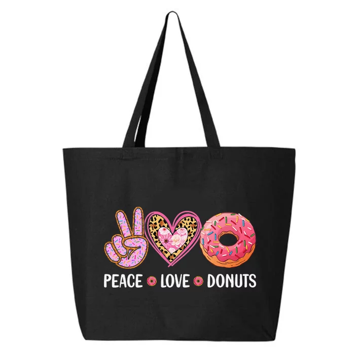 Cute Peace Love Donuts Doughnut Lover 25L Jumbo Tote