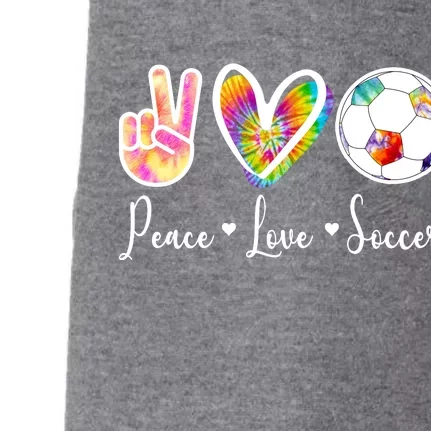 Cute Peace Love Soccer Doggie 3-End Fleece Hoodie