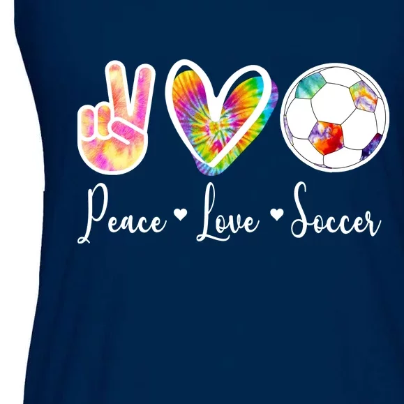 Cute Peace Love Soccer Ladies Essential Flowy Tank