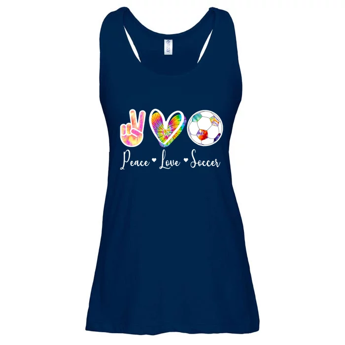 Cute Peace Love Soccer Ladies Essential Flowy Tank