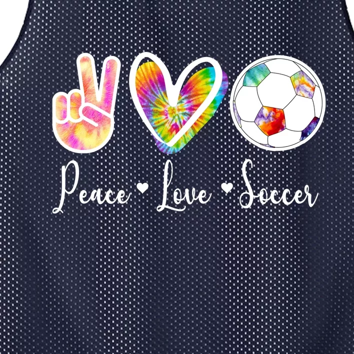 Cute Peace Love Soccer Mesh Reversible Basketball Jersey Tank