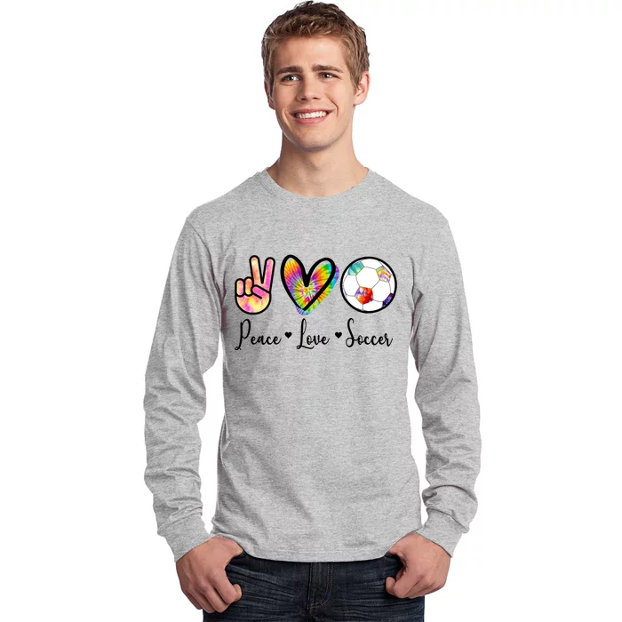 Cute Peace Love Soccer Long Sleeve Shirt