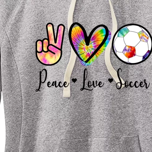 Cute Peace Love Soccer Women's Fleece Hoodie