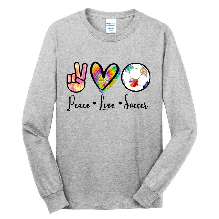 Cute Peace Love Soccer Tall Long Sleeve T-Shirt