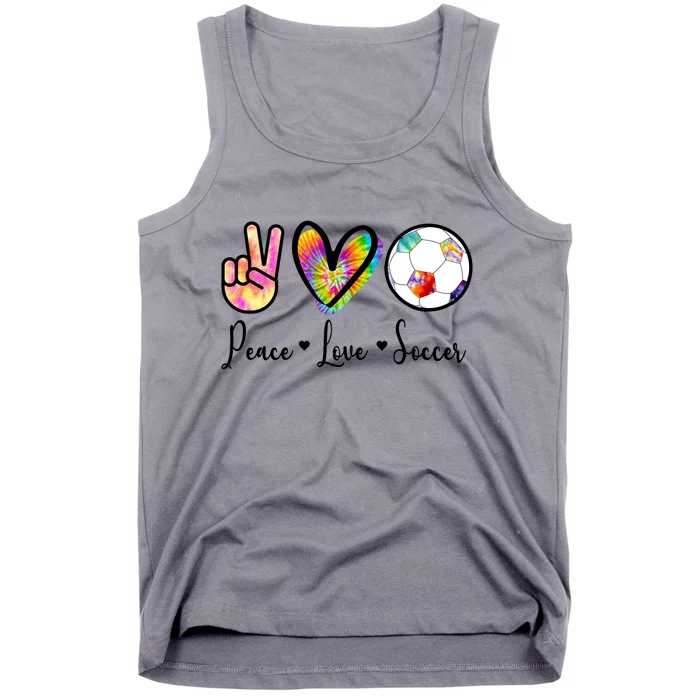 Cute Peace Love Soccer Tank Top