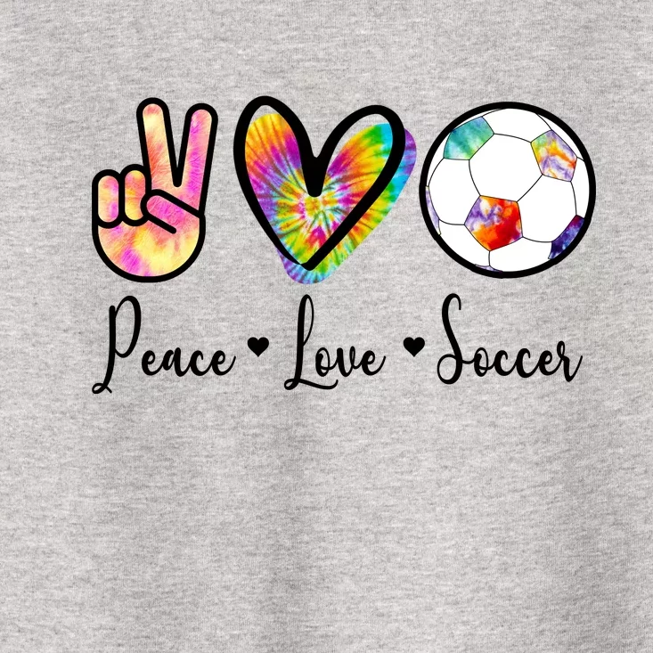 Cute Peace Love Soccer Toddler T-Shirt