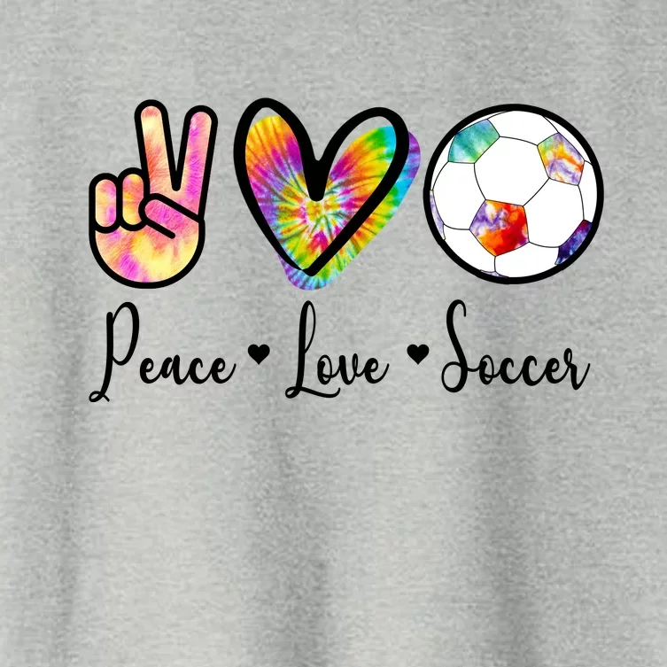 Cute Peace Love Soccer Women's Crop Top Tee