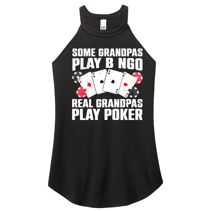 Cool Poker Lover Art For Grandpa Casino Card Gambling Women’s Perfect Tri Rocker Tank