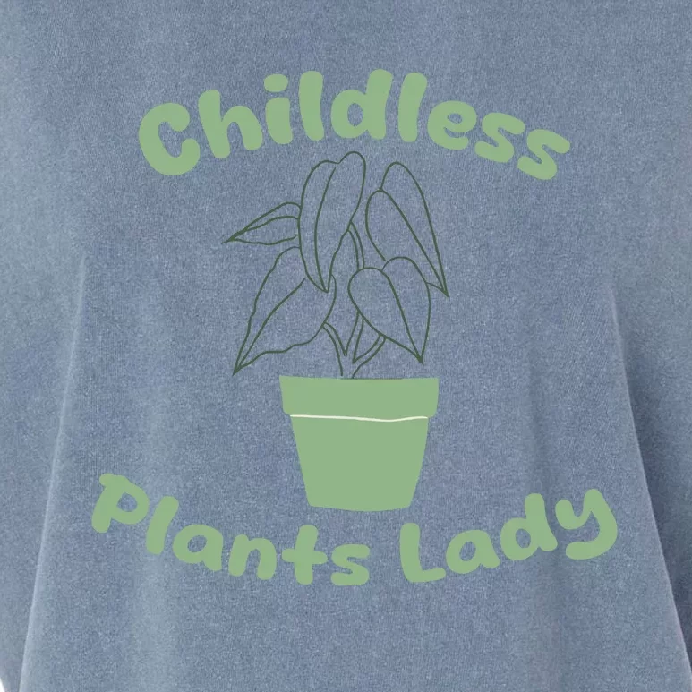 Childless Plant Lady Funny Garden Art For Women Plant Lover Garment-Dyed Women's Muscle Tee