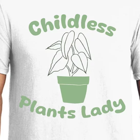 Childless Plant Lady Funny Garden Art For Women Plant Lover Pajama Set