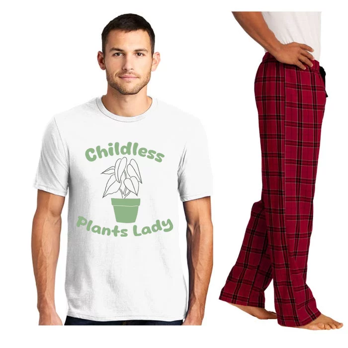 Childless Plant Lady Funny Garden Art For Women Plant Lover Pajama Set