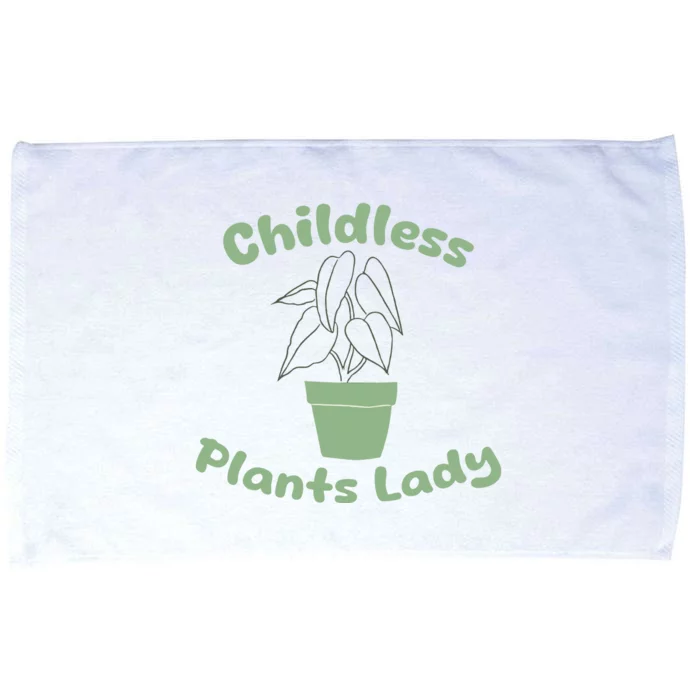 Childless Plant Lady Funny Garden Art For Women Plant Lover Microfiber Hand Towel