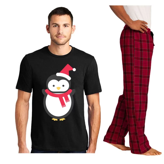 Cute Penguin Lover Gift Santa Penguin Christmas Pajama Set