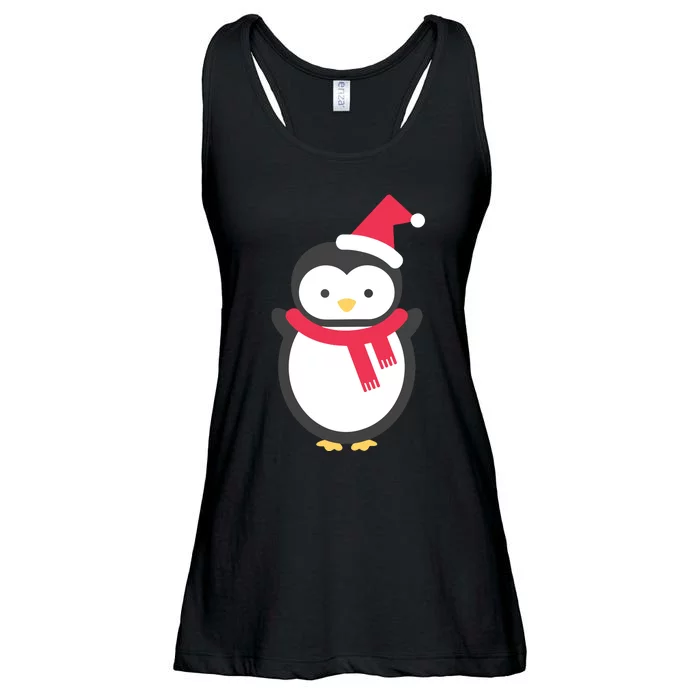 Cute Penguin Lover Gift Santa Penguin Christmas Ladies Essential Flowy Tank