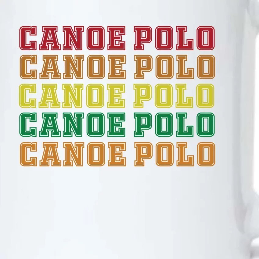 Canoe Polo Lettering Costume Love Water Sports Gift Black Color Changing Mug