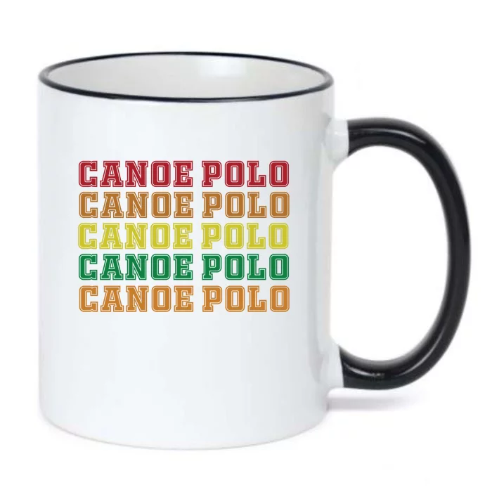 Canoe Polo Lettering Costume Love Water Sports Gift Black Color Changing Mug