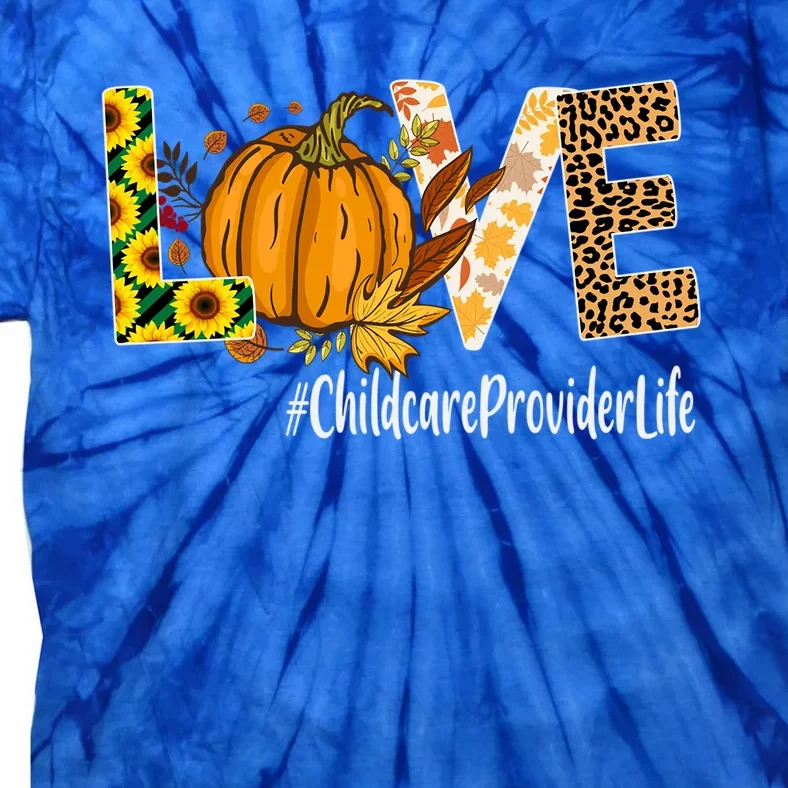 Care Provider Love Fall Pumpkin Leopard Halloween Cute Gift Tie-Dye T-Shirt