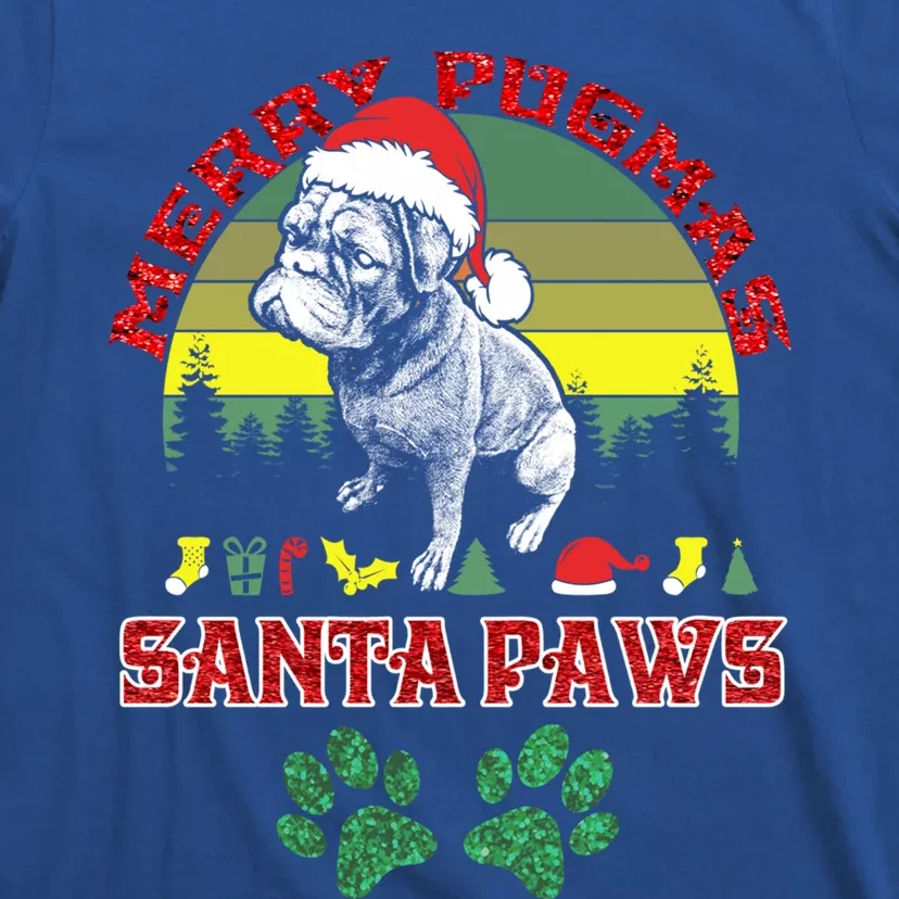 Christmas Pug Lover Merry Pugmas Santa Paws Fun Xmas Cool Gift T-Shirt