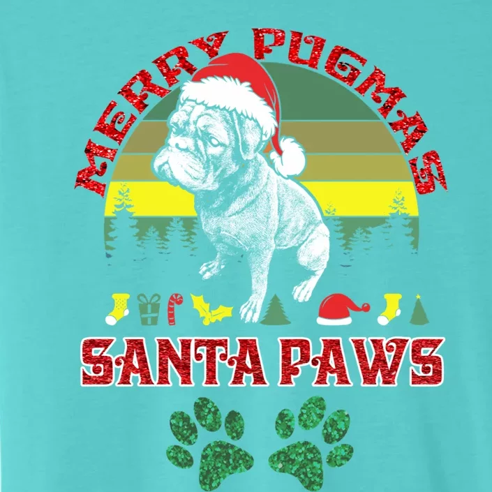 Christmas Pug Lover Merry Pugmas Santa Paws Fun Xmas Cool Gift ChromaSoft Performance T-Shirt