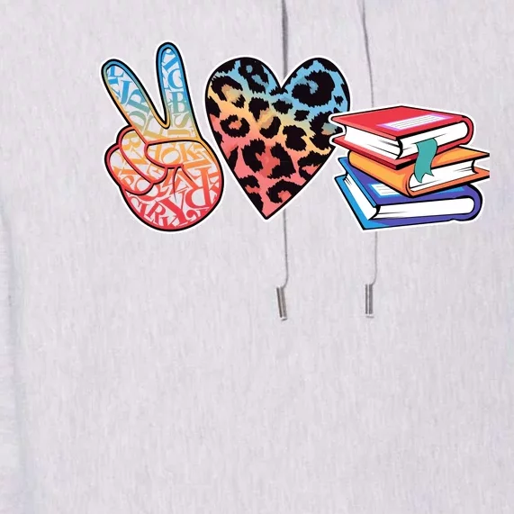 Cute Peace Love Books Reading Fan Book Lover Premium Hoodie