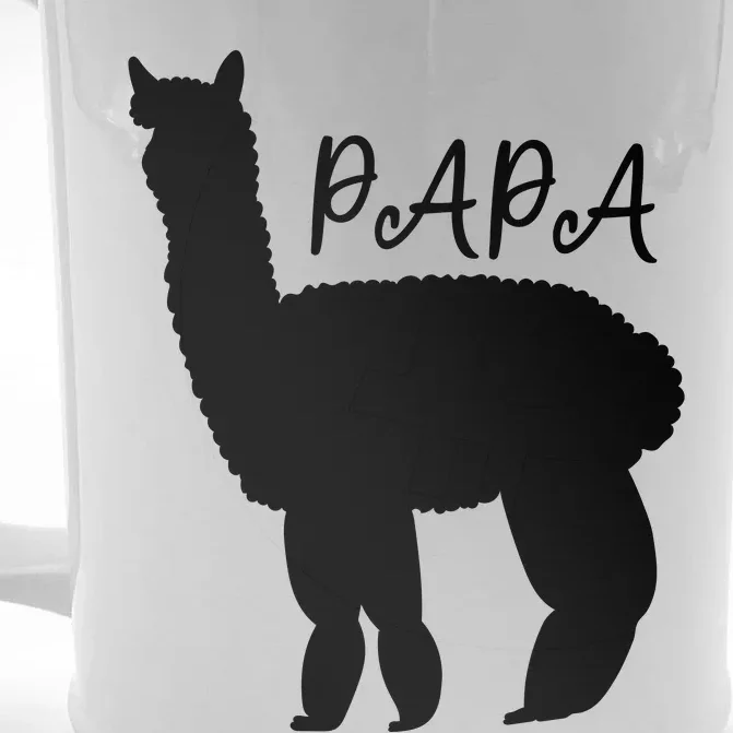 Cute Papa Llama Animal Dad Front & Back Beer Stein