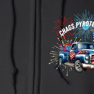 Chag's Pyrotechnics Lighting up the 4th of July in Style! Full Zip Hoodie