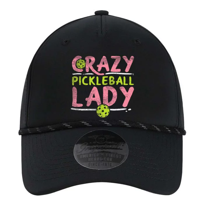 Crazy Pickleball Lady Funny Pickle Ball Sport Women Gift Performance The Dyno Cap