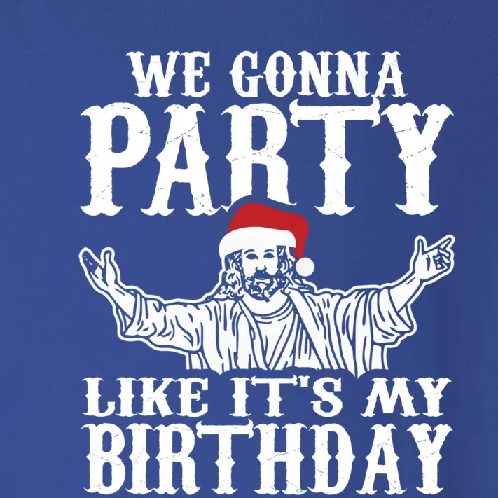 Christmas Party Like Its My Birthday Jesus Christmas Cool Gift Toddler Long Sleeve Shirt