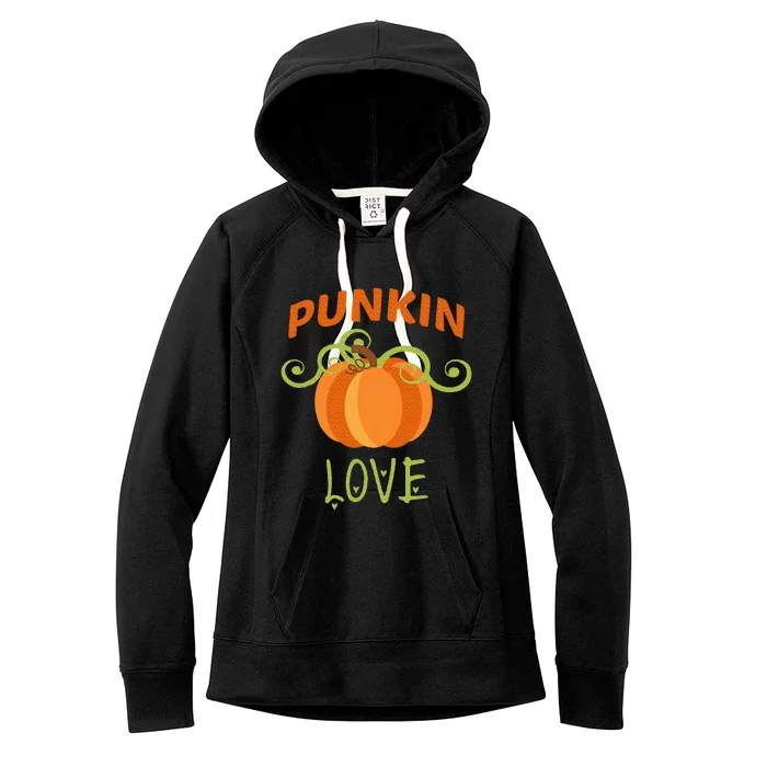 CUTE PUNKIN LOVE Halloween Costume Gift Women's Fleece Hoodie