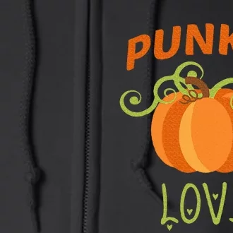 CUTE PUNKIN LOVE Halloween Costume Gift Full Zip Hoodie