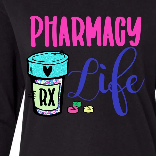 Cute Pharmacy Life Medication Pill Pharmacist Pharmacy Tech Gift Womens Cotton Relaxed Long Sleeve T-Shirt