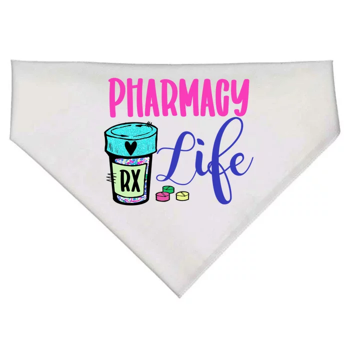 Cute Pharmacy Life Medication Pill Pharmacist Pharmacy Tech Gift USA-Made Doggie Bandana