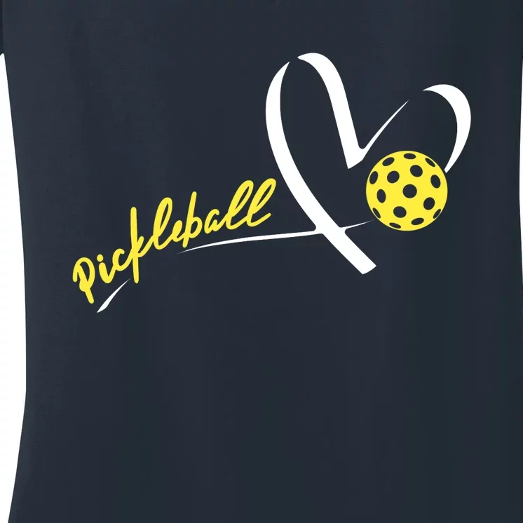 Cute Pickleball Lovers Funny Pickleball Players Gifts Women's V-Neck T-Shirt